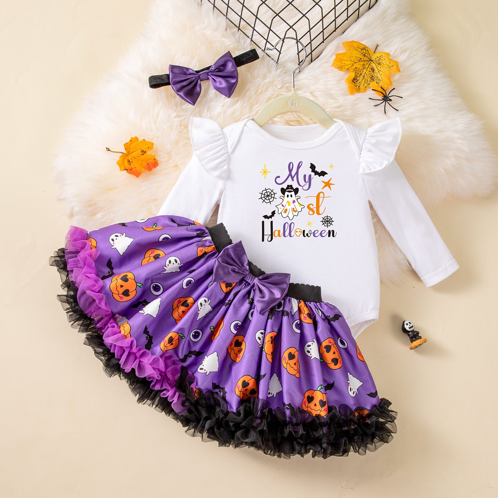 Baby Ghost & Pumpkin 3-Piece Set