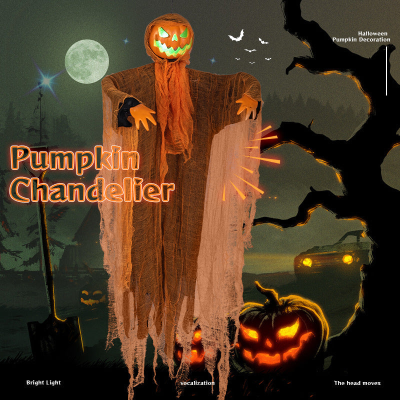 Glowing Pumpkin Head Prop - photo 2