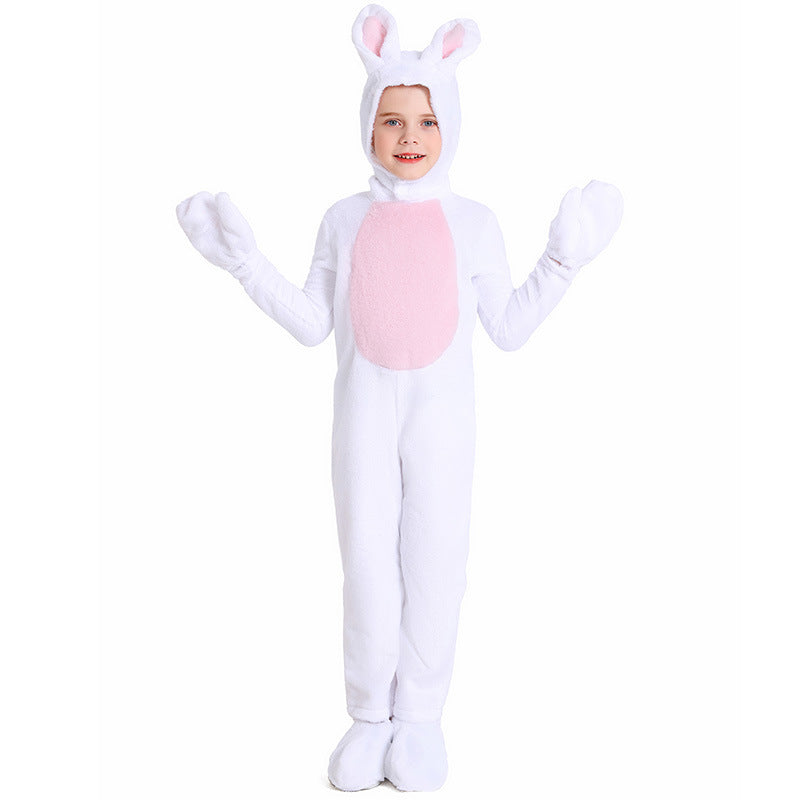 Plush White Rabbit Jumpsuit