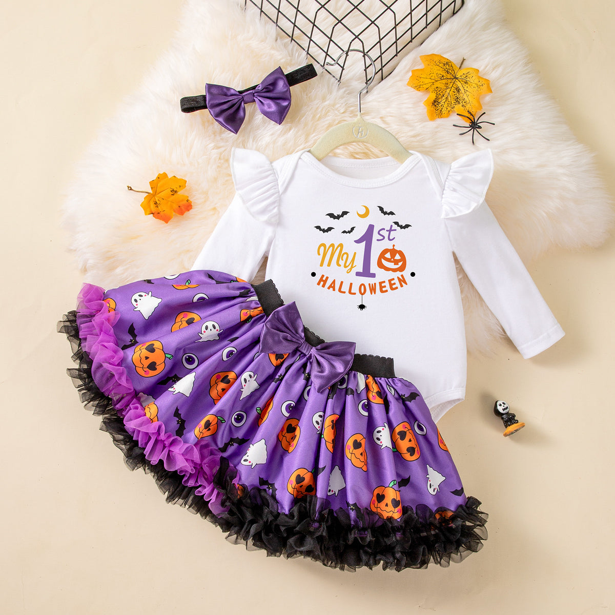 Baby Ghost & Pumpkin 3-Piece Set