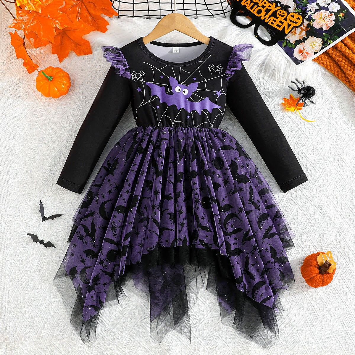 Girls Bat Wing Tutu Dress