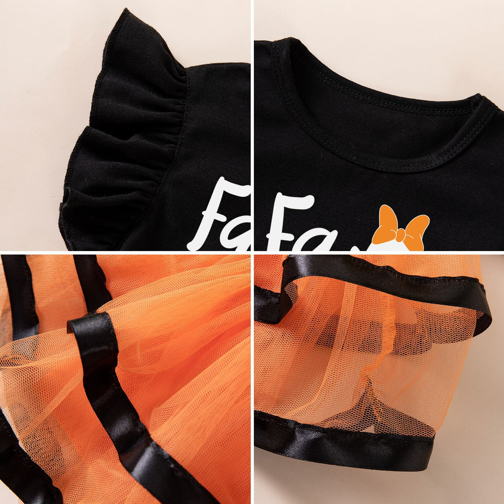 Girls Ghost & Pumpkin Dress Set