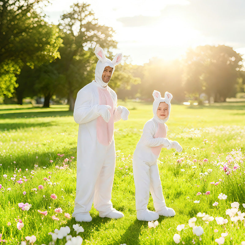 Plush White Rabbit Jumpsuit