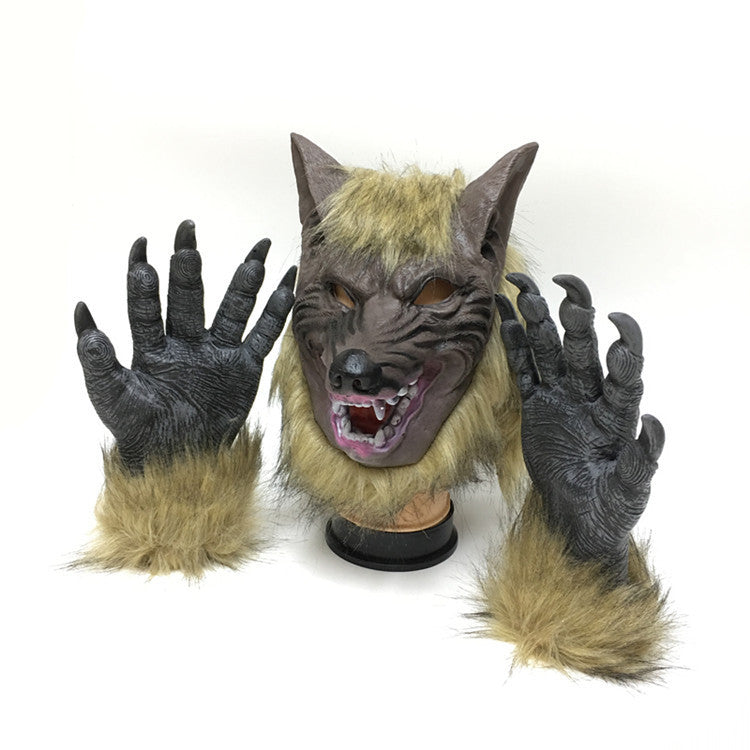 Rubber Wolf Head Mask and Hands - photo 4