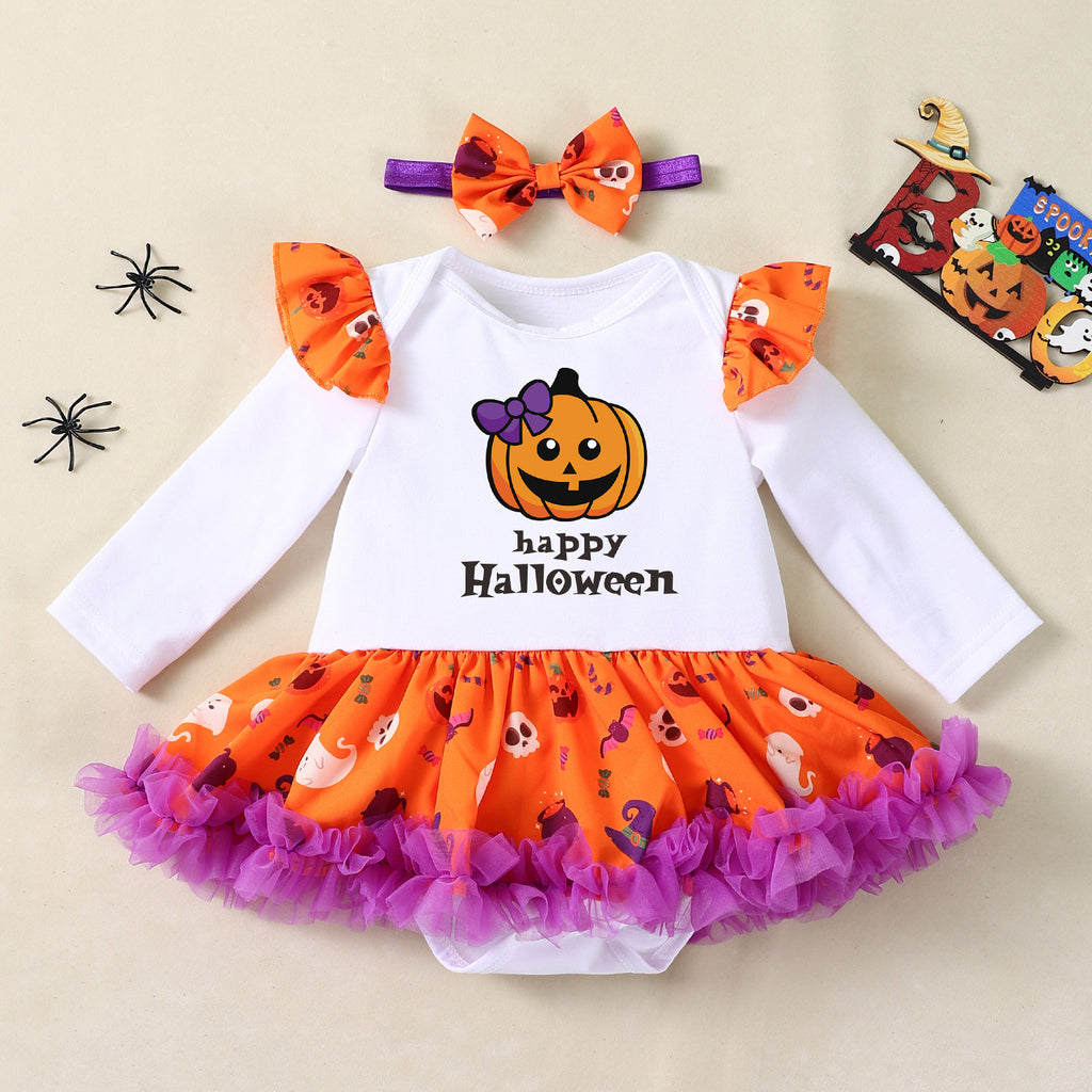 Baby Pumpkin Romper Set - photo 3
