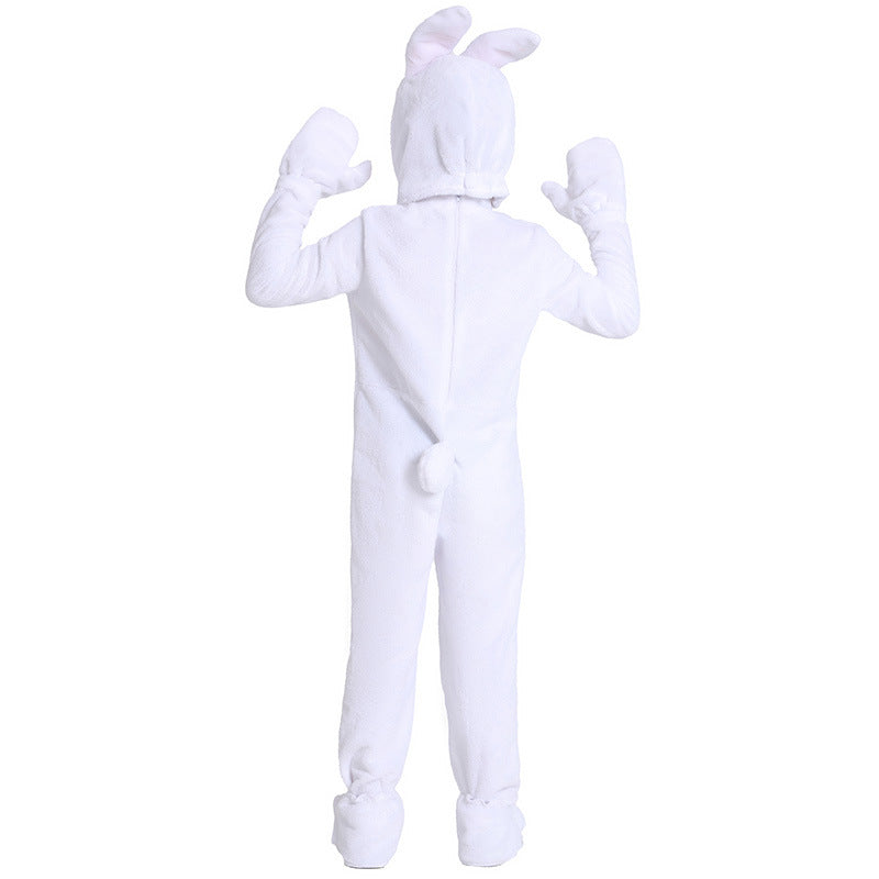 Plush White Rabbit Jumpsuit