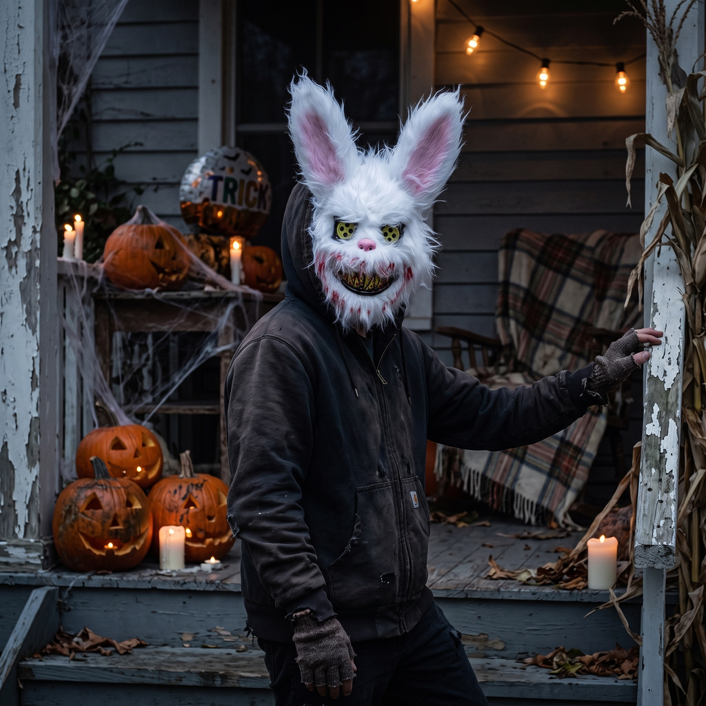 Evil Bloody Rabbit Mask lifestyle photo