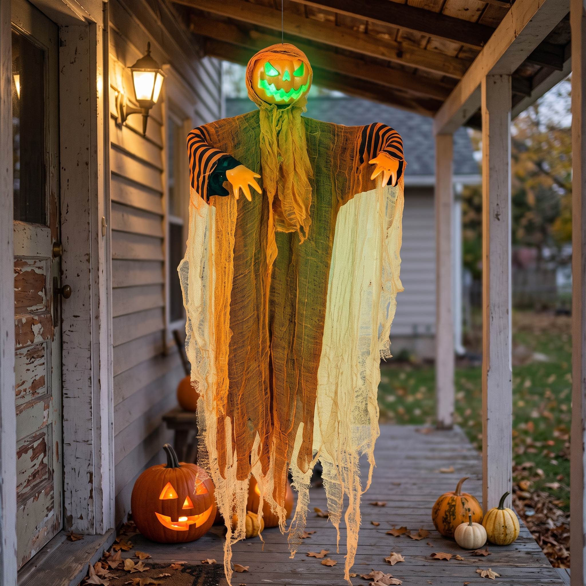 Hanging Pumpkin Head Green Light decoration lifestyle photo