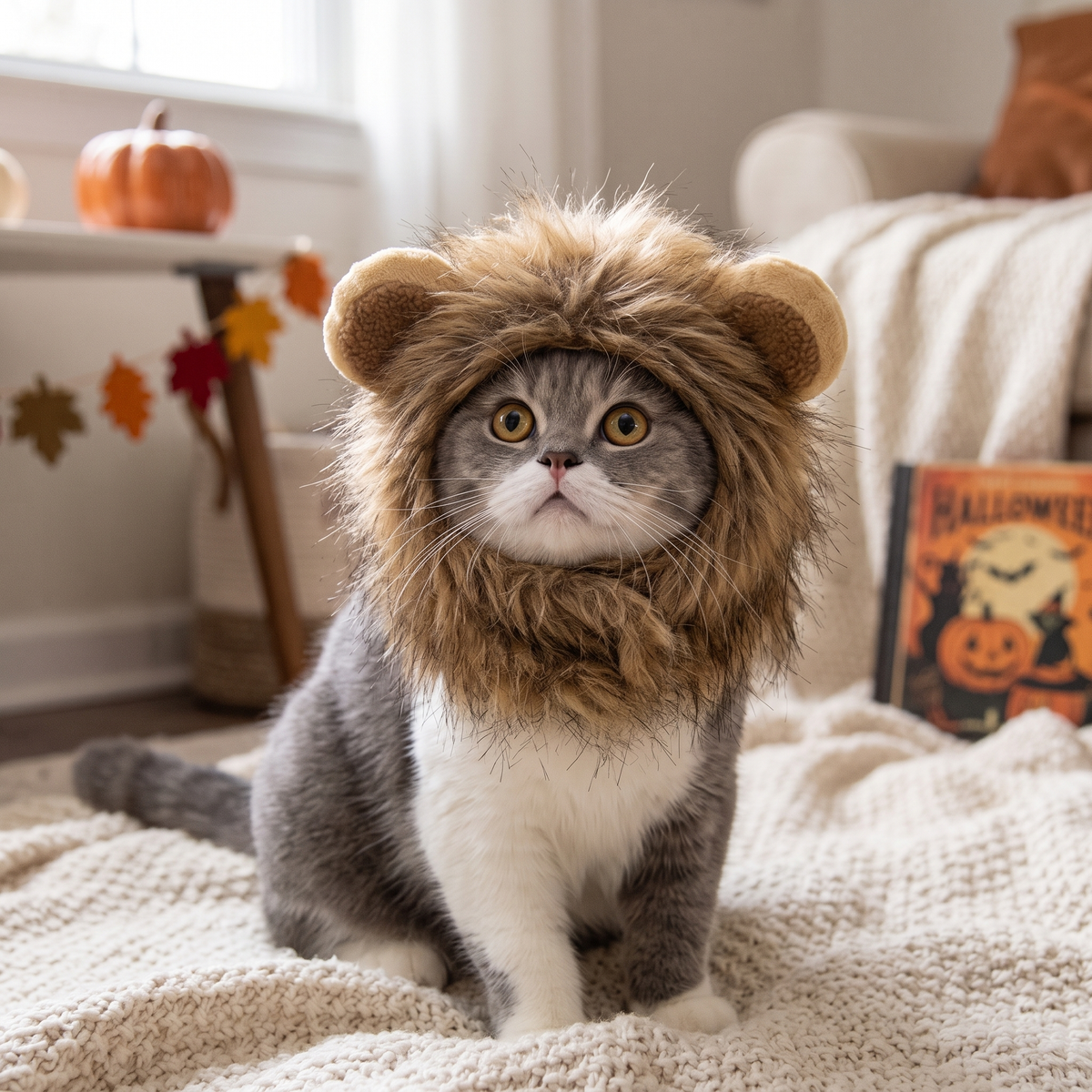 Lion Mane Cat Hat lifestyle photo