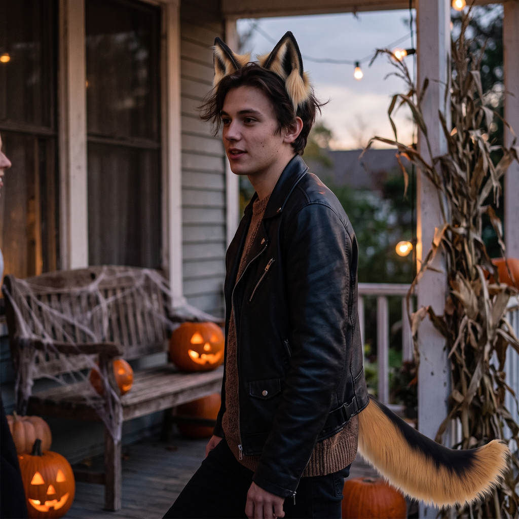 Wolf Ears and Tail Set lifestyle photo