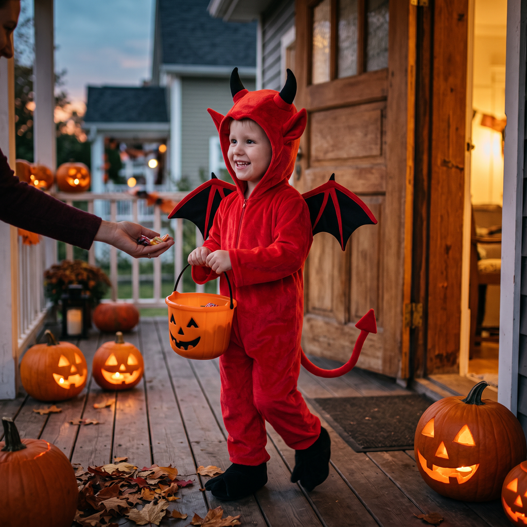 Kids Little Devil Bat Costume lifestyle photo