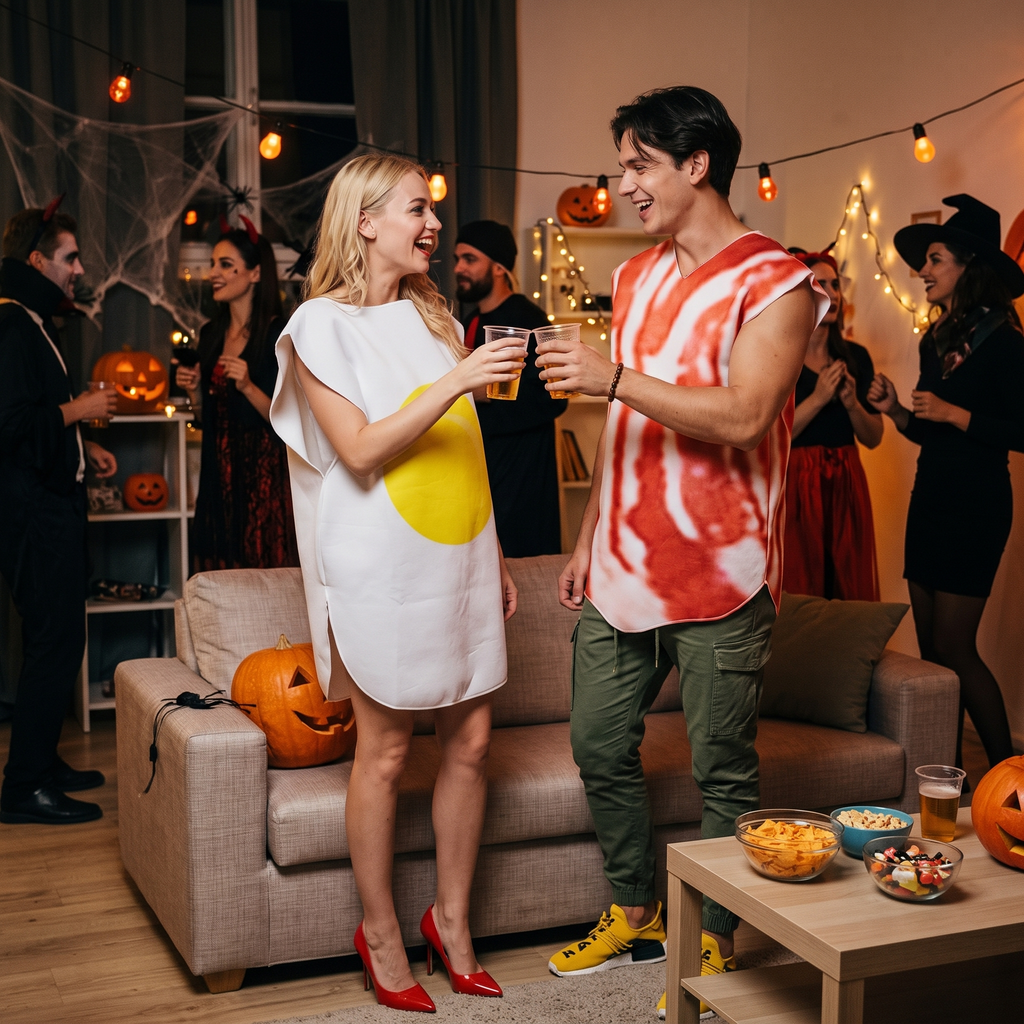 Bacon and Egg Couples Costume lifestyle photo