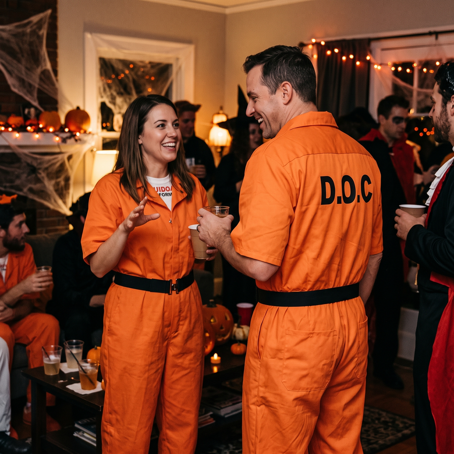Orange Prisoner Jumpsuit Costume lifestyle photo